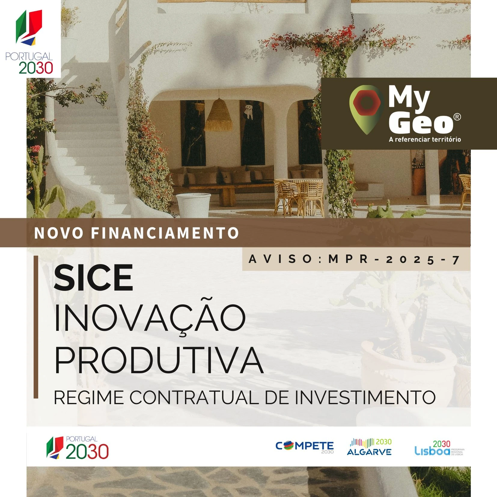 apoio candidatura sice inovação produtiva turismo rural arquitetura marketing mygeo